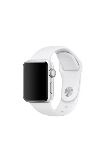 REDz Accessories Curea sport pentru Apple Watch, silicon, albă - 44/45/46/49 mm, medie