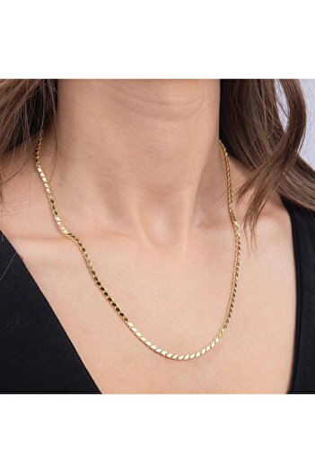 GOLDKUPE 14 Ayar 50 cm Pullu Altın Zincir Kolye 4,13 gr