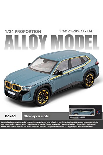 Maisto blue with box 1:24 Scale XM Alloy Car Toy Model with Sound & Light Effects & Wind-Up Mechanism - Ide