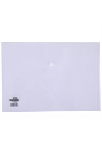 Deli Plastic Button Folder A4 Transparent Deli