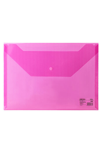 Deli Plastic Button Folder A4 Red Deli