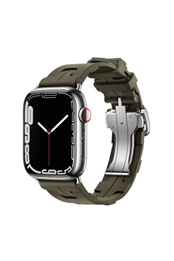REDz Accessories Kilim Warrior Apple Watch Strap, Adjustable, Silicone, Khaki - 44/45/46/49 mm