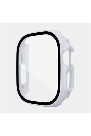 REDz Accessories Glass Case Cover, Apple Watch 49mm, Full Protection, White