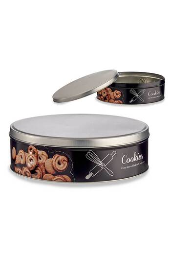 Arte Regale Metal box for cookies/biscuits 22.5 x 7 x 22.5 cm