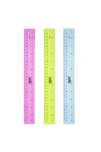 Deli Ruler 30cm Flexible Colored Deli