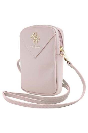 Guess Bag, Eco Leather, Zip Triangle 4g, Pink