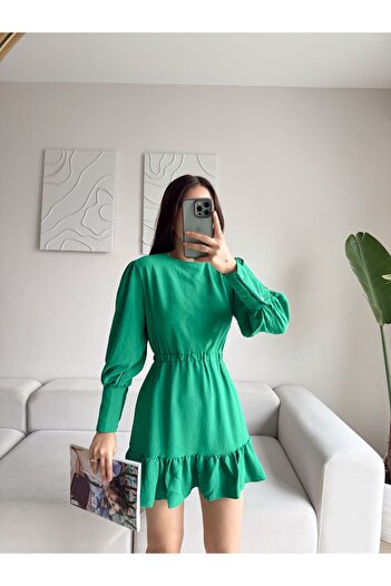 Sindimoda Bel Lastik Detay Elbise 22565