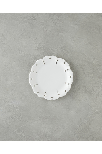 English Home Elodie Porcelain Cake Plate 21 cm White