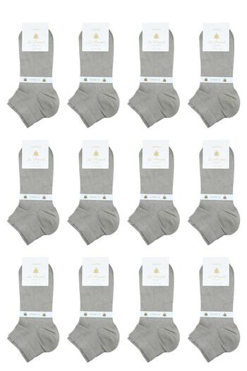 La Pescara Beige Plain Ultra Luxury 12 Pack Bamboo Half Men's Socks Crp362