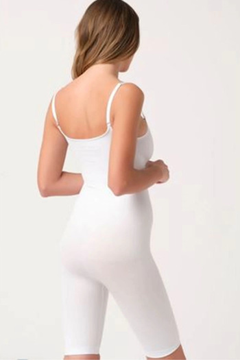 Fernanda Special Design White Women's Long Length Seamless Corset Tightening Non-Slip Body Shaper Comfortable