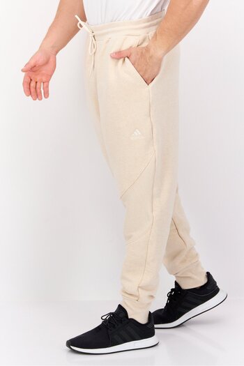adidas Men Sportswear Fit Brand Logo Training Sweatpants, Beige