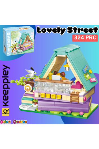 Doğan Oyuncak Dünyası Micro Blocks Calico Cat Comic House Cat Comic Shop 324 Pieces - Lego Sets - Keeppley Mini