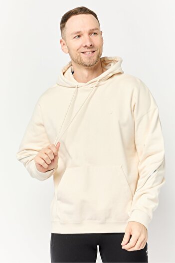 adidas Men Sportswear Fit Long Sleeves Outdoor Hoodie, Cream