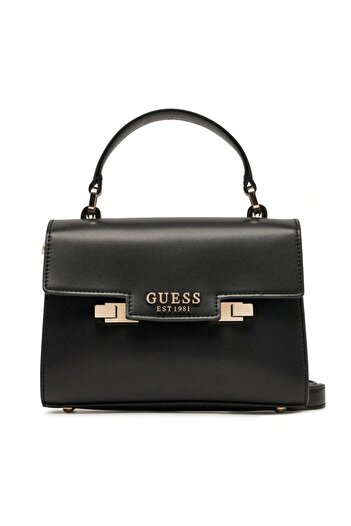 Guess Eco Aldith Mini Top Hndle Flap Women Black Mini Bag Hwevg964178-Bla