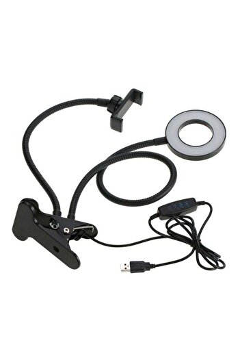 Generic Selfie Ring Light With Holding Clamp Black/White