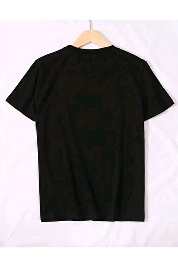 Viyalente Black 1% Printed Oversize T-shirt