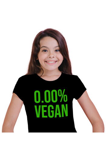 StoryGift Romania Tricou Copii cu Mesaj haios In Limab Romana 0,00% Vegan Carne Mancare Pofticios ,Black_12ANI