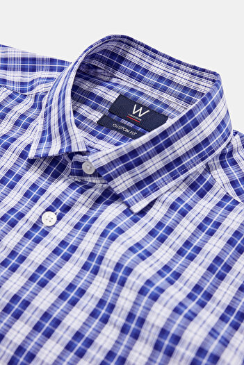 W Collection BEYAZ UZUN KOLLU ÇİZGİLİ DESENLİ GÖMLEK