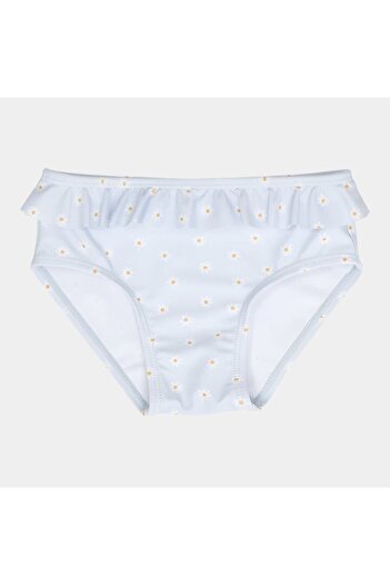 Little Dutch - Anti-UV Swim Brief for Girls, Daisies Blue, Size 98-104