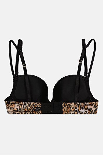 Guess Women Padded Underwire Push Bra, Black Combo