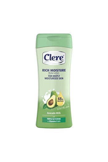Clere Rich Moisture Body Lotion with Avocado Milk - 400ml