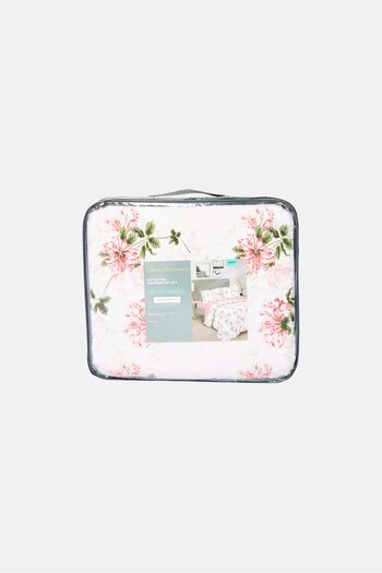 Catherine Malandrino Queen 3 Pieces Floral Pattern Bedspread With Pillow Case Set, Multicolor