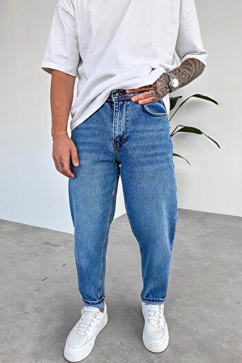 HAFKAGİYİM Antique Blue Soft Gradient Premium Regular Trousers