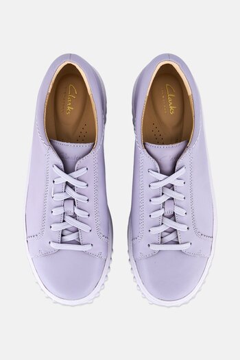 CLARKS Women Mayhill Lace Up Casual Shoes, Lavender