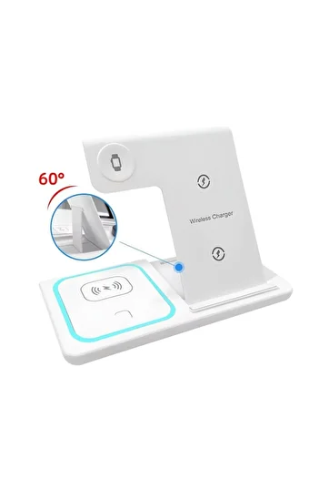 OEM 3 In 1 Foldable Wireless Charger 15w For Phone, Watch And Headphones
