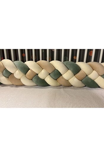 ısıklıtoplarrengarenk 360 cm 4 Mesh Velvet Crib Guard