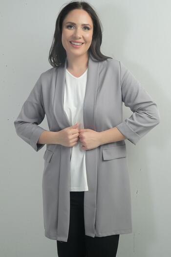 By Saygı Shawl Collar Lycra Max Long Jacket