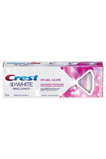 CREST 3d White Brilliance Pearl Glow Toothpaste 2 X 75 ml Radiant Whitening & Enamel Protection
