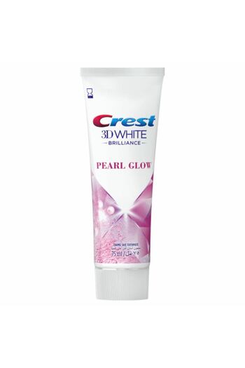 CREST Toothpaste 3d White Brilliance Pearl Glow 75 ml Radiant Whitening & Enamel Safe Formula