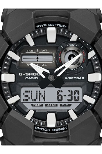 Casio Mens Watch GA-010-1AER, Quartz, 52mm, 20ATM