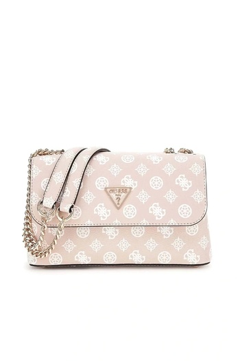 Guess Eco Erica Cnvrtble Xbody Flap Women's Beige Crossbody Bag Hwepg951020-Sdl