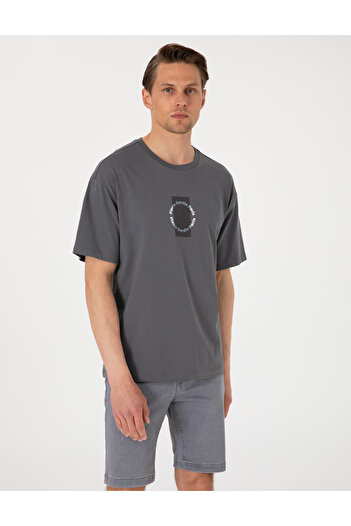Pierre Cardin Antrasit Comfort Fit Bisiklet Yaka Tişört 50310155-VR006