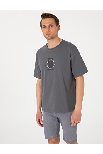 Pierre Cardin Antrasit Comfort Fit Bisiklet Yaka Tişört 50310155-VR006