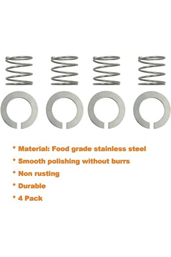 Choice 4 Pack Spring gasket total 4 Pack Stainless Steel Spring and Washer Fit for Kitchenaid Stand Mixer 3