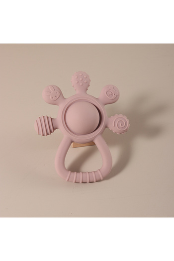 Choice Pink 2025 new Teething Silicone Palm Rattle Teether bunny - Safe Baby Chew Toys for Soothing Sore Gu