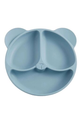 Choice 20cm Blue Bear Bowl 1pc 20x20x3cm Cute Bear Baby Food Supplement Tableware - Food Grade Silicone Suc