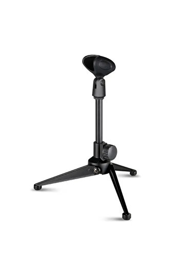 Choice black Adjustable Mini Table Stand Universal Microphone Stand Desktop Tripod Portable Mic Clip Holder
