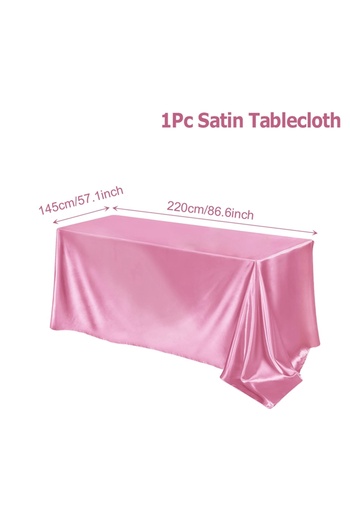 Choice style 2 Rectangle Tablecloth Satin Table Cloth Bright Smooth White Pink Solid Color Table Cover Wedd