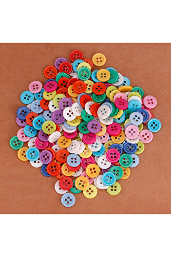 Choice L - 1.1cm 0.43inch 200Pcs - 1Set 200Pcs Round Buttons Mixed Color Set for Crafts Sewing DIY Manual B