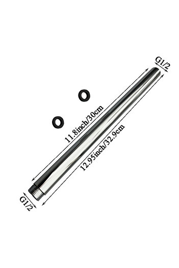 Choice 30cm Chrome 10/15/20/25/30cm Shower Head Extension Arm G1/2 , Shower Head Extender Water Outlet Dura