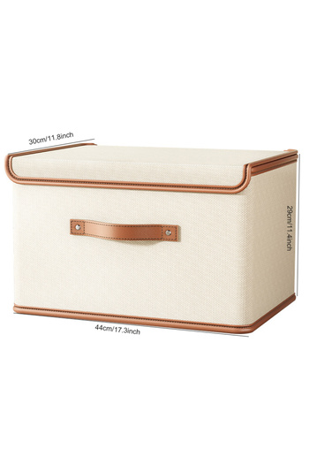 Choice Rice white 44x30x29 1pc Oxford cloth large flap with lid integrated storage box Cloth storage box Cl
