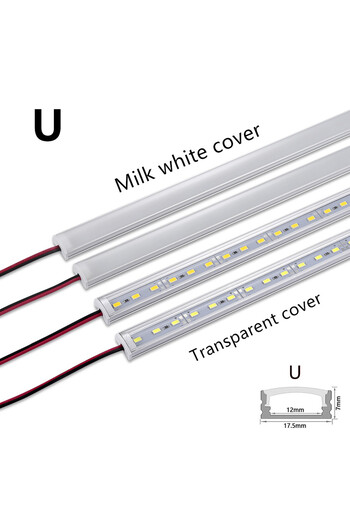 Choice U Milky cover 6000K 3pcs LED aluminum rigid light bar DC12V 50CM 20 inch U/V-shape 5730 36LEDs LED a
