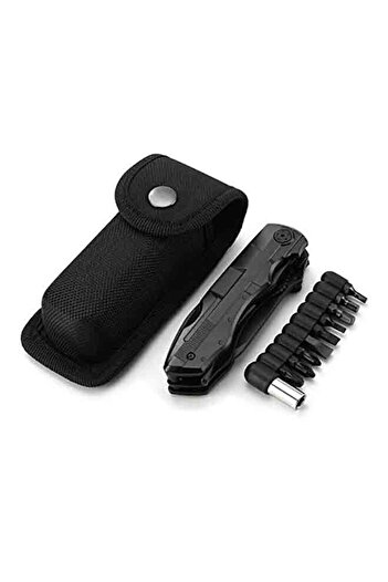 Generic Black Multifunction Folding Knife