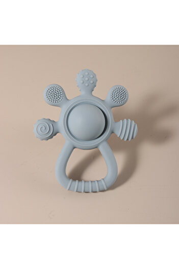 Choice Blue 2025 new Teething Silicone Palm Rattle Teether bunny - Safe Baby Chew Toys for Soothing Sore Gu