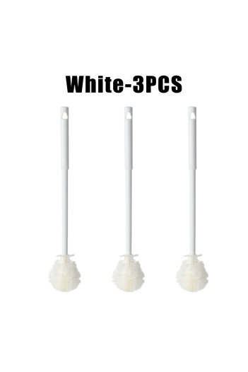 Choice White-3PCS New Silicone Cup Brush Folding Brush Head Long Handle Cup Scrubber White Kitchen Cleaning