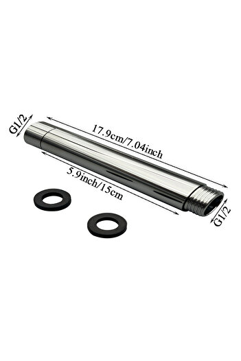 Choice 15cm Chrome 10/15/20/25/30cm Shower Head Extension Arm G1/2 , Shower Head Extender Water Outlet Dura
